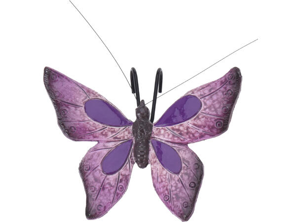 Sommerfugl til kant 13x10x5cm 6ass 24 stk i display. 