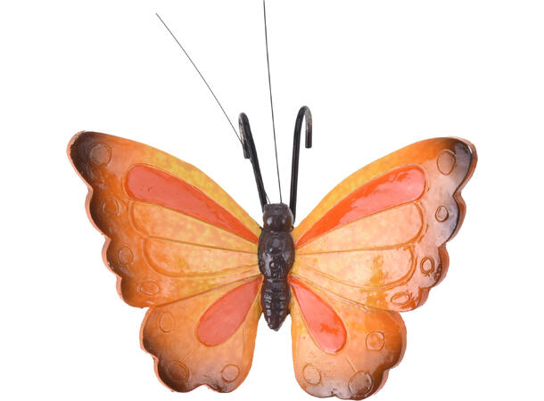 Sommerfugl til kant 13x10x5cm 6ass Display 24stk 