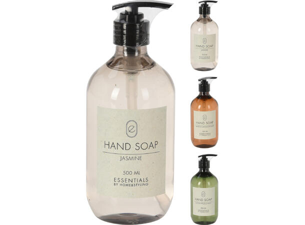 Såpe 500ml 3ass dufter Duft: mint, sandaltre, eucalyptus 