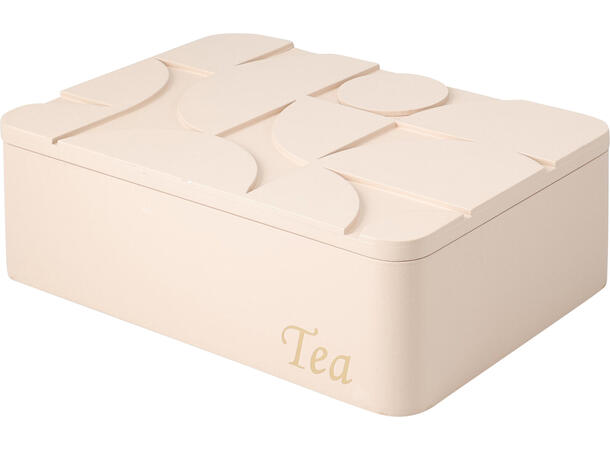 Teboks MDF 24x7,5x16,5cm 2ass Offwhite, terracotta med organisk design 