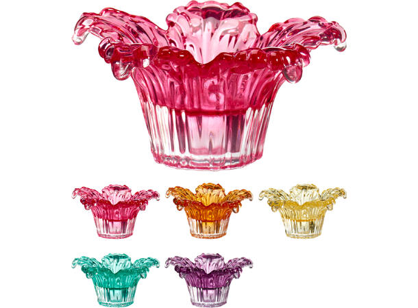 Telysestake palme 12,5x6cm 5ass Farger: fuksia, gul, oransje, blå, lilla 