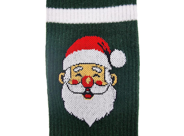 Tennissokk grønn m/nisse 41-47 75% bomull, 22% polyester, 3% elastan 