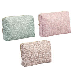 Toalettmappe pastell 27x8x18m 3 ass