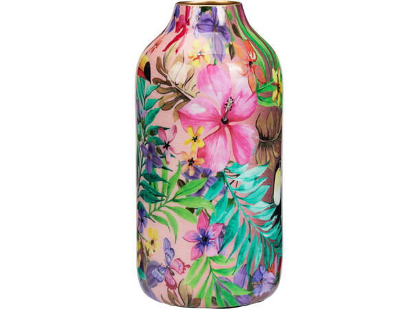 Vase jern emalje 12x12x25 cm 