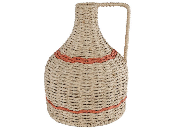 Vase natur/terracotta sjøgress 21x24cm 