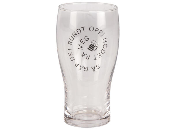 Ølglass m/sokk Så går...rundt 0,5l 16cm 