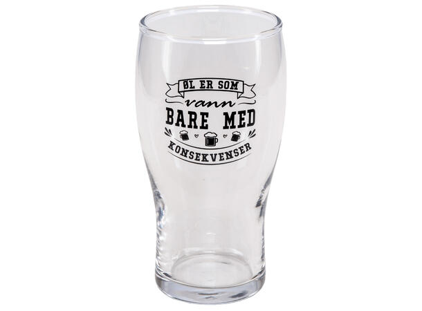 Ølglass m/åpner Konsekvenser 0,5L 16cm Volum: 570ml. Tåler oppvaskmaskin. Fpk:6 