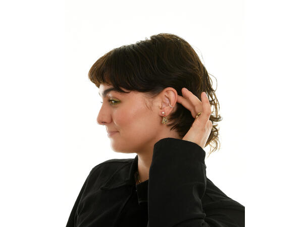 Ørering juletre m/perle par i gaveeske Sink uten kadmium, nikkel, bly 