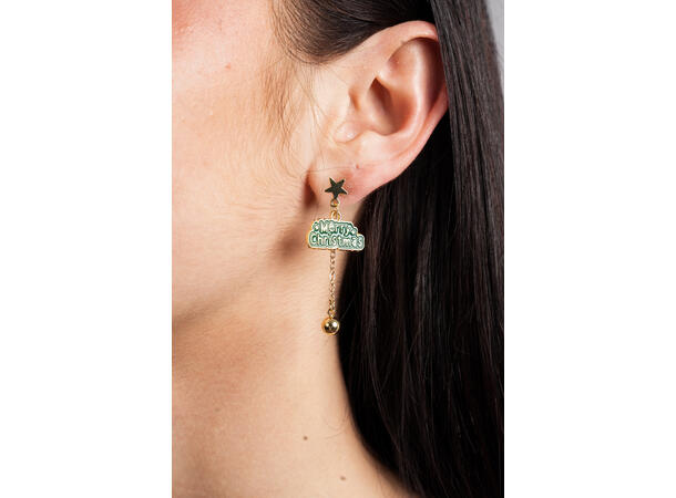 Ørering nisse Merry X-mas par i gaveeske Sink uten kadmium, nikkel, bly 