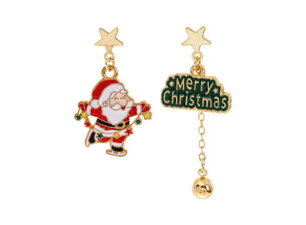 Ørering nisse Merry X-mas par i gaveeskx Forpk 6stk 