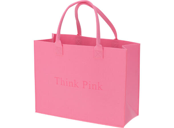 Bag filt 44x34cm med tekster 4ass Oransj,aquablå,rosa,taupe/beige 
