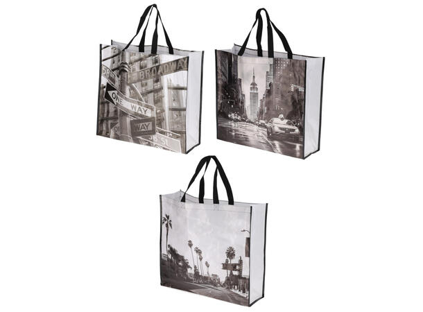 Bag handlebag City 49x45x16,5cm 3ass Forpakning: 24stk. PP Materiale. 