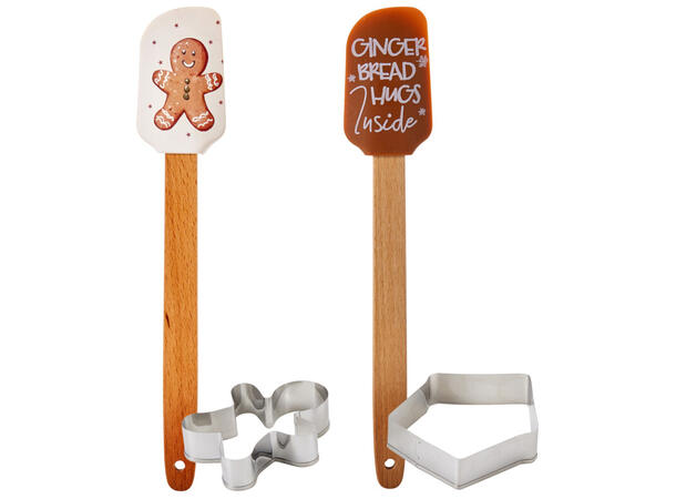 Bakesett Slikkepott m/kakeform 2ass 2 deler Slikkepott 26cm m/pepperkakeform 