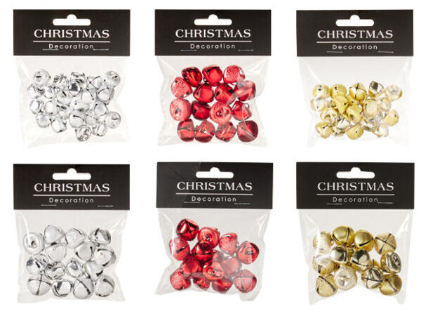 Bjelle metall Rød Gull Sølv ass variant Display 54stk 