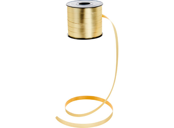 Bånd pakkebånd spole gull 50m 10mm bredde Polypropylen 