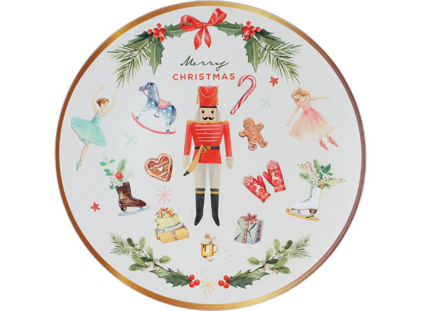 Dekketallerken julemotiv 33cm 3ass Forpk 24stk 