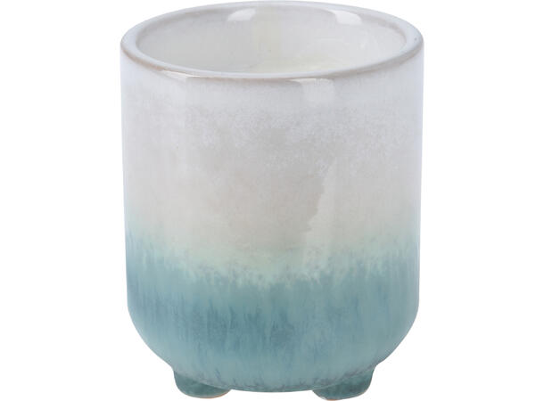 Duftlys 7,5x7,5cm keramikk 3ass Forpk 12stk Havduft Caranekk frisk lin 