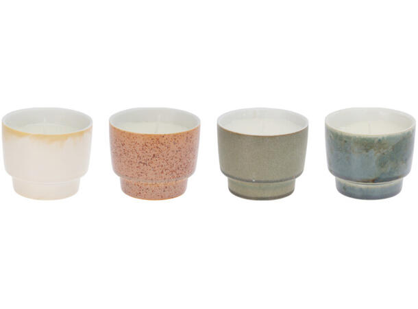 Duftlys keramikk m/sitronella 8x6cm 4ass 12stk i Display 