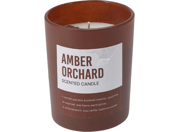 Duftlys m/høstløv 6x7,5cm 3ass Brenntid 24t 