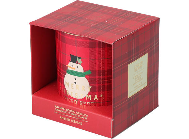 Duftlys rød/grønn 7x9cm 2ass dufterX Krydderbær/Furu Forpk:12stk 