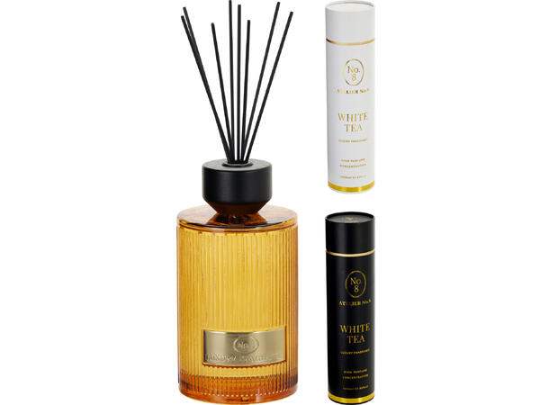 Duftolje 1000ml Sort Hvit gull 2ass Duft Hvit te Rose 