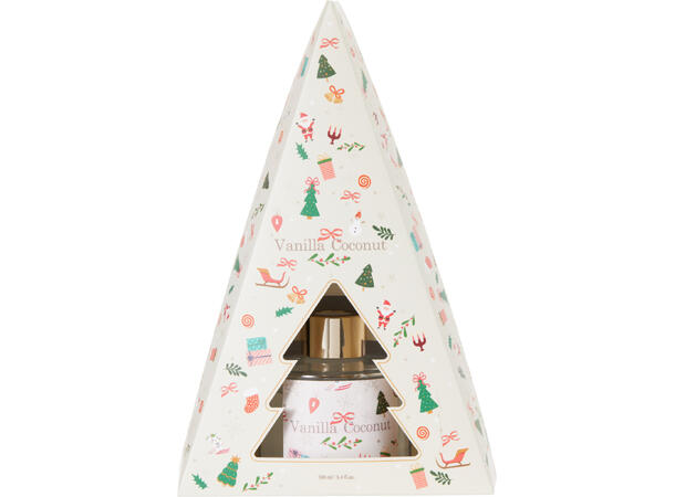 Duftolje 100ml juletre 3ass Rød Grønn Hvit Nektarin Fiken Rose 