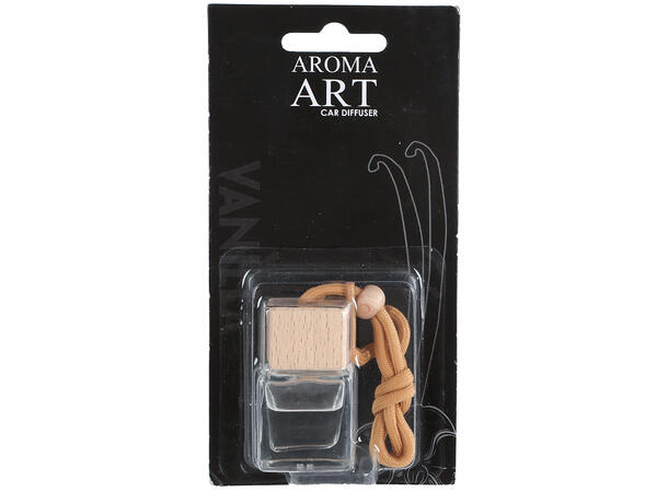 Duftolje til bil glass/tre 3,5x5cm 4ass Forpk 24stk Diffuser 