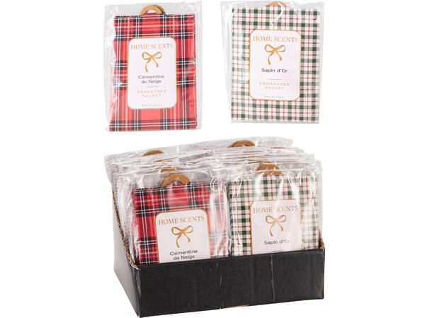 Duftpose 2stk rutet 13x10cm 4ass Display 24pk 