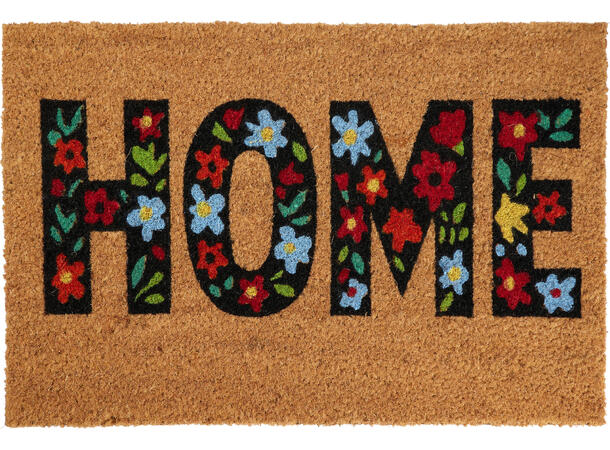 Dørmatte kokos/PVC 59x39cm 3ass Forpk 12stk 60% kokos. 40% PVC 