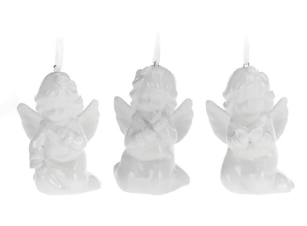 Engel Hvit Porselen 9cm 3ass Display 24stk 