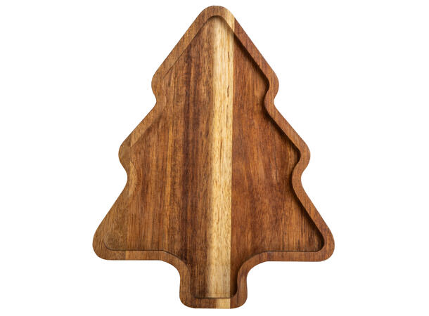 Fat juletre naturfarget akasie 25x20x2cm 