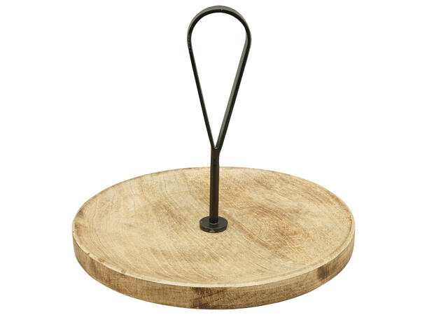 Fat mangotre m/sort metall 30x27cm 