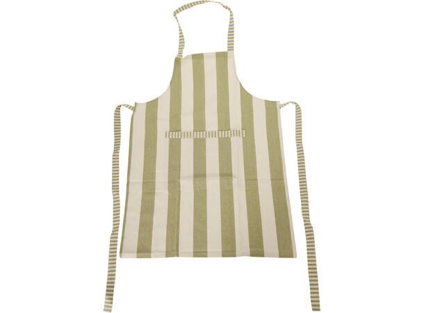 Forkle stripet bomull 84x60cm 4ass Justerbar passform 