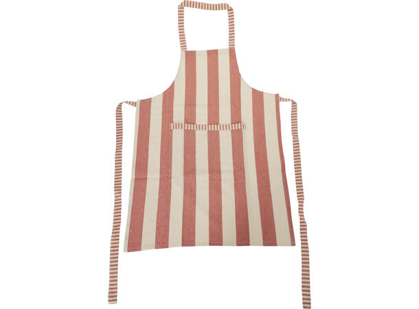 Forkle stripet bomull 84x60cm 4ass Justerbar passform 