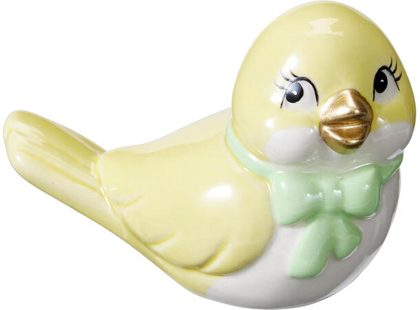 Fugl keramikk pastellfarger 9cm 4ass 