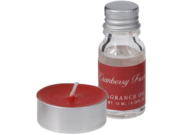 Gavesett 6 deler brenner duftolje telys Keramikk. Duft Tranebær 