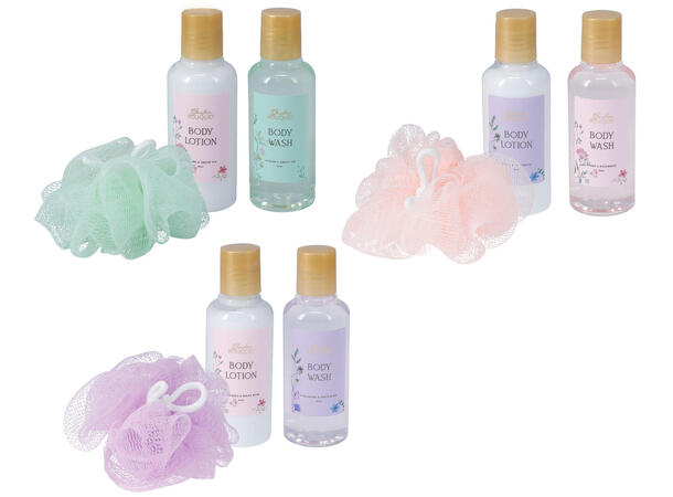 Gavesett 80ml Dusjsåpe Lotion Svamp 3ass 