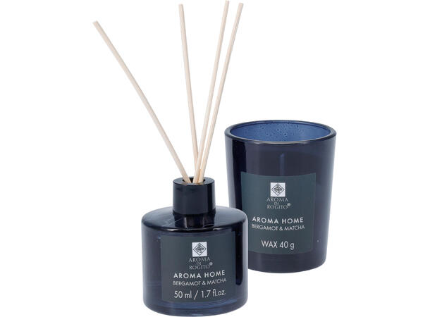 Gavesett diffuser og duftlys 2deler 4ass 50 ml. Duftlys 