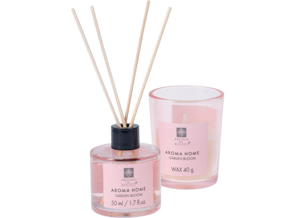 Gavesett diffuser og duftlys 2deler 4ass 50 ml. Duftlys 