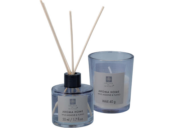 Gavesett diffuser og duftlys 2deler 4ass 50 ml. Duftlys 