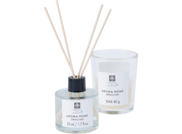 Gavesett diffuser og duftlys 2deler 4ass 50 ml. Duftlys 