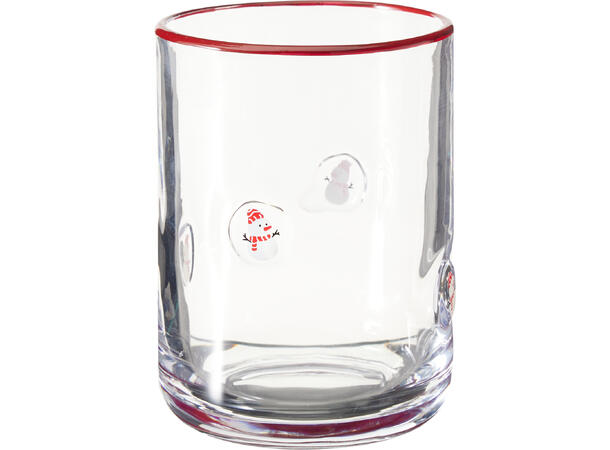 Glass m/julefigur 410ml 8,5x11cm 4ass Forpk 12stk Sodaglass  Vekt: 380gr 