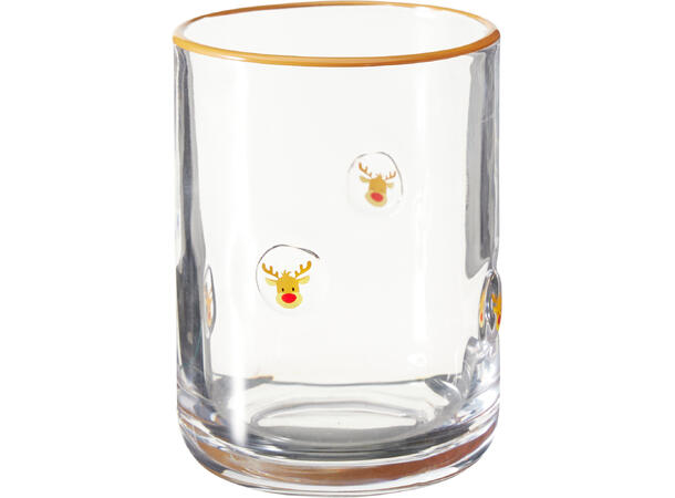 Glass m/julefigur 410ml 8,5x11cm 4ass Forpk 12stk Sodaglass  Vekt: 380gr 