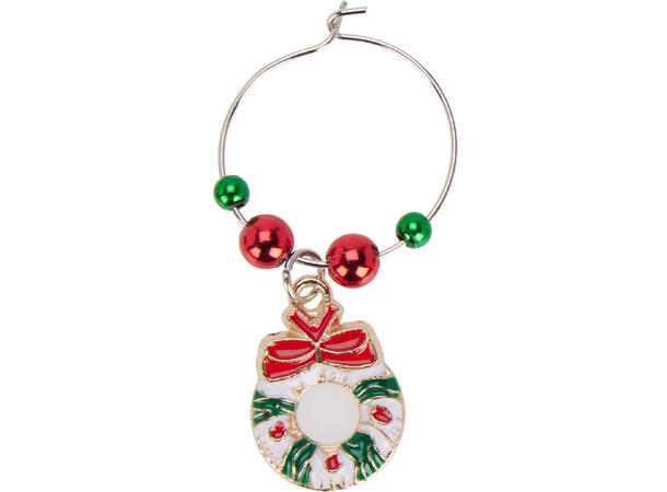 Glassmarkører julefigur assorterte 6stk Kommer i gaveeske 