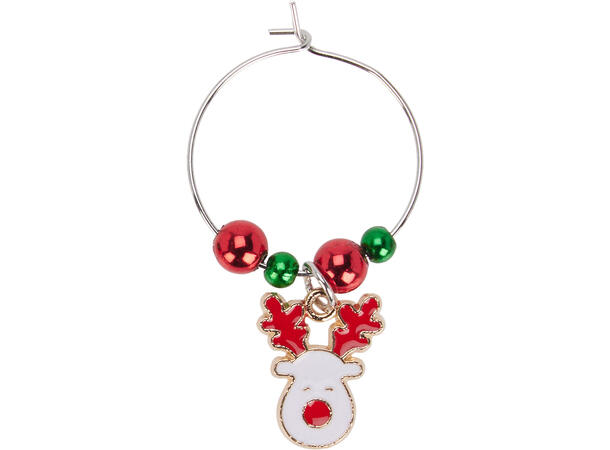 Glassmarkører julefigur assorterte 6stk Kommer i gaveeske 