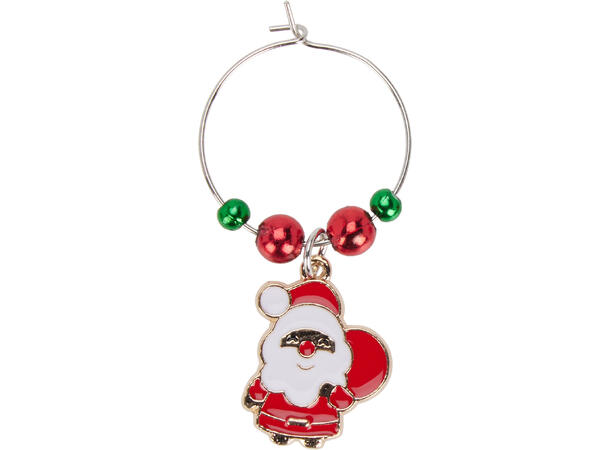 Glassmarkører julefigur assorterte 6stk Kommer i gaveeske 