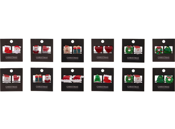 Hårklemme akryl 2 stk 12ass Display 72pk 