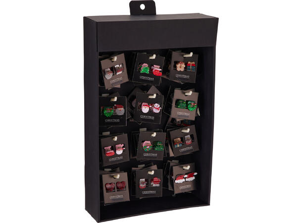 Hårklemme akryl 2 stk 12ass Display 72pk 