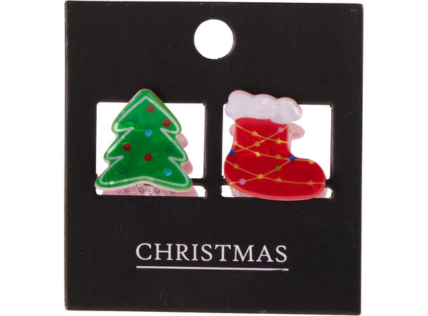 Hårklemme akryl 2 stk 12ass Display 72pk 