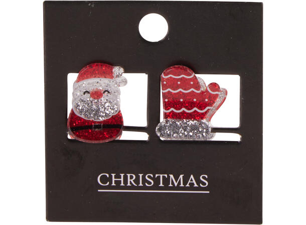 Hårklemme akryl 2 stk 12ass Display 72pk 